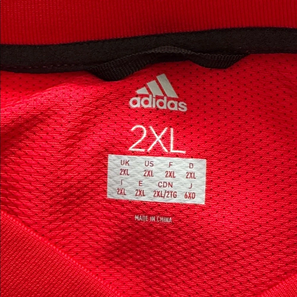 Men’s Adidas Go-to DWR Short-Sleeve Half-Zip Red Golf Pullover